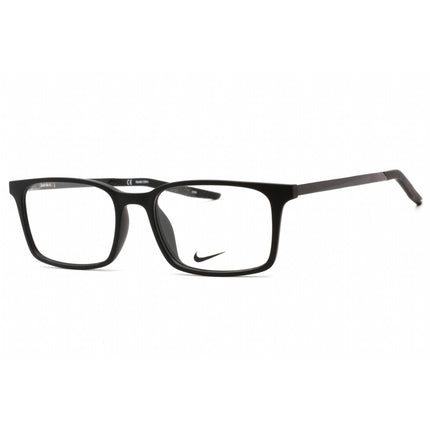 Nike Unisex Eyeglasses - Matte Black Plastic Rectangular Full Rim Frame | 7282 001 ,