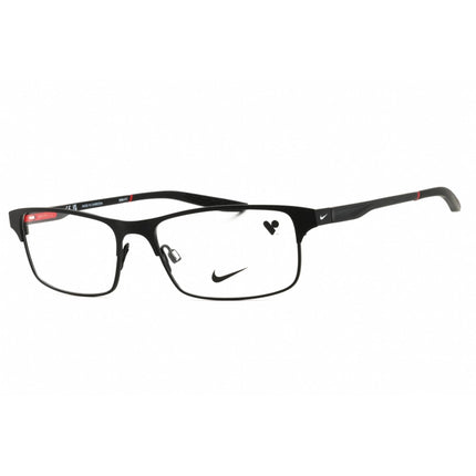 Nike Unisex Eyeglasses - Satin Black/Black Metal Rectangular Shape Frame | 8046 N 007 ,