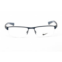 Nike Unisex Eyeglasses - Satin Blue-Midnight Navy Rectangular Frame | 8097 (400) ,