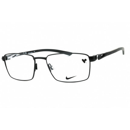 Nike Unisex Eyeglasses - Satin Black/Anthracite Metal Rectangular Frame | 8140 001 ,