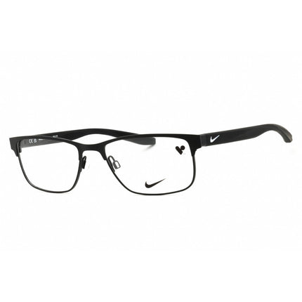 Nike Unisex Eyeglasses - Satin Black/Volt Metal Rectangular Shape Frame | 8190 003 ,