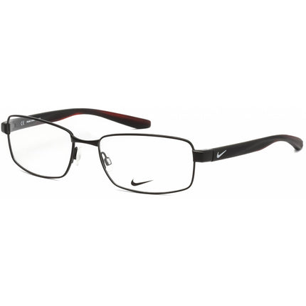 Nike Unisex Eyeglasses - Black Metal Rectangular Shape Full Rim Frame | 8195 006 ,