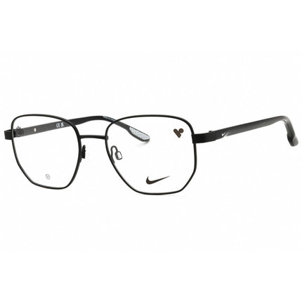 Nike Unisex Eyeglasses - Matte Black Metal Oval Shape Full Rim Frame | 8400 001 ,