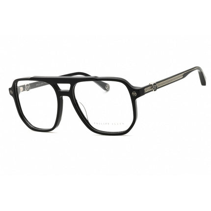 Philipp Plein Unisex Eyeglasses - Shiny Black Acetate Full Rim Frame | VPP084M 0700 ,