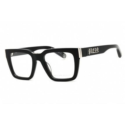 Philipp Plein Unisex Eyeglasses - Shiny Black Acetate Full Rim Frame | VPP112M 0700 ,