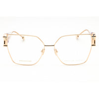 Philipp Plein Unisex Eyeglasses - Shiny Rose Gold Rectangular Frame | VPP166S 0300 ,