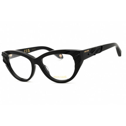 Roberto Cavalli Unisex Eyeglasses - Shiny Black Cat Eye Shape Frame | VRC024V 0700 ,