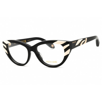 Roberto Cavalli Unisex Eyeglasses - Shiny Black Acetate Cat Eye Frame | VRC024V 700Y ,