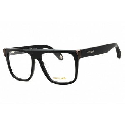 Roberto Cavalli Unisex Eyeglasses - Shiny Black Rectangular Shape Frame | VRC025V 0700 ,