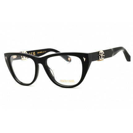 Roberto Cavalli Unisex Eyeglasses - Shiny Black Plastic Full Rim Frame | VRC045 0700 ,
