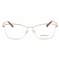 Salvatore Ferragamo Unisex Eyeglasses - Rose Gold Metal Full Rim Frame | SF2218 688 ,