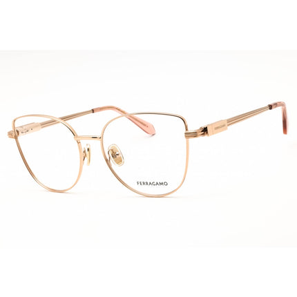 Salvatore Ferragamo Unisex Eyeglasses - Rose Gold Metal Full Rim Frame | SF2240 770 ,