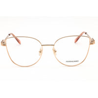Salvatore Ferragamo Unisex Eyeglasses - Rose Gold Metal Full Rim Frame | SF2240 770 ,