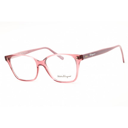 Salvatore Ferragamo Unisex Eyeglasses - Transparent Rose Full Rim Frame | SF2928 610 ,