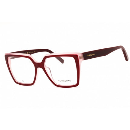 Salvatore Ferragamo Unisex Eyeglasses - Burgundy/Rose Full Rim Frame | SF2950N 614 ,