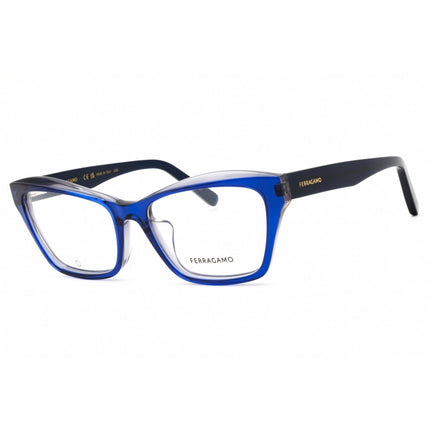 Salvatore Ferragamo Unisex Eyeglasses - Blue/Grey Cat Eye Shape Frame | SF2951LB 435 ,