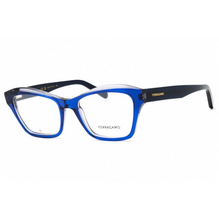 Salvatore Ferragamo Unisex Eyeglasses - Blue/Grey Cat Eye Shape Frame | SF2951N 435 ,