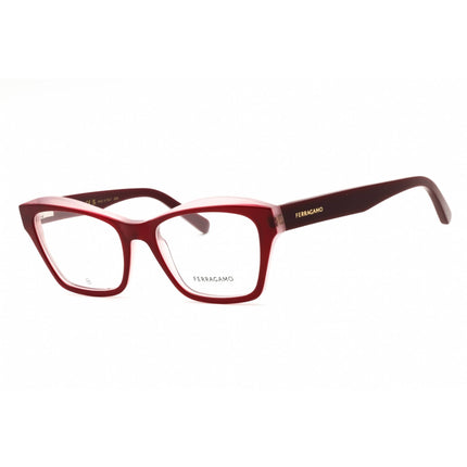 Salvatore Ferragamo Unisex Eyeglasses - Burgundy/Rose Full Rim Frame | SF2951N 614 ,
