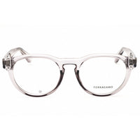 Salvatore Ferragamo Unisex Eyeglasses - Transparent Grey Round Frame | SF2987E 020 ,