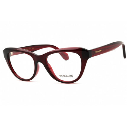 Salvatore Ferragamo Unisex Eyeglasses - Transparent Red Full Rim Frame | SF2989 616 ,