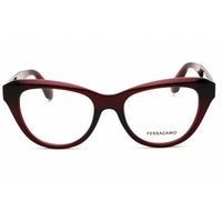 Salvatore Ferragamo Unisex Eyeglasses - Transparent Red Full Rim Frame | SF2989 616 ,