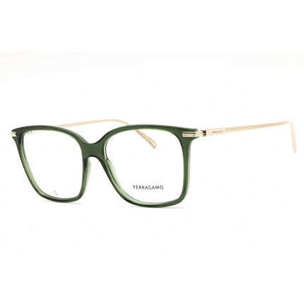 Salvatore Ferragamo Unisex Eyeglasses - Transparent Khaki Full Rim Frame | SF2992 320 ,
