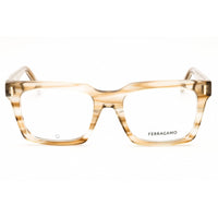 Salvatore Ferragamo Unisex Eyeglasses - Striped Sand Rectangular Frame | SF2993 279 ,
