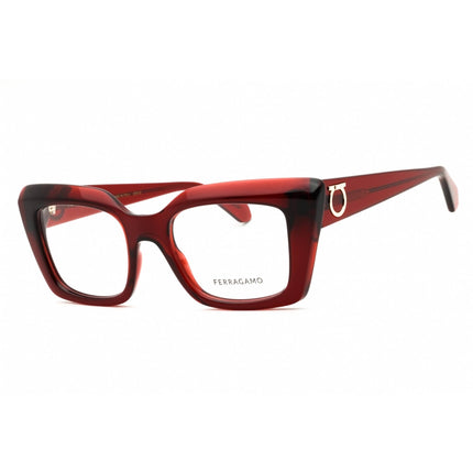 Salvatore Ferragamo Unisex Eyeglasses - Transparent Rust Full Rim Frame | SF3008 224 ,
