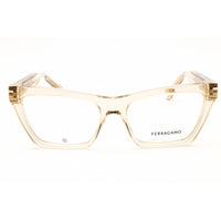 Salvatore Ferragamo Unisex Eyeglasses - Transparent Beige Acetate Frame | SF3021 259 ,