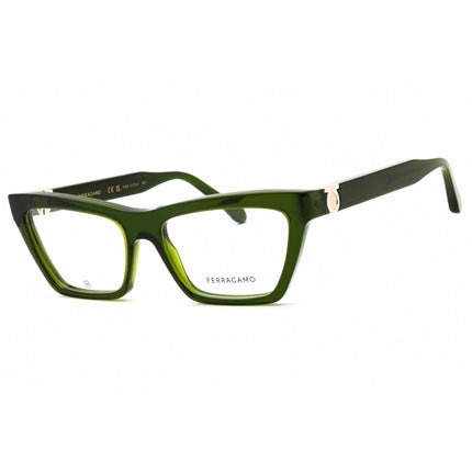 Salvatore Ferragamo Unisex Eyeglasses - Transparent Green Acetate Frame | SF3021 317 ,