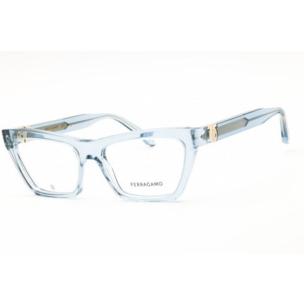 Salvatore Ferragamo Unisex Eyeglasses - Transparent Azure Acetate Frame | SF3021 450 ,
