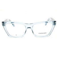 Salvatore Ferragamo Unisex Eyeglasses - Transparent Azure Acetate Frame | SF3021 450 ,