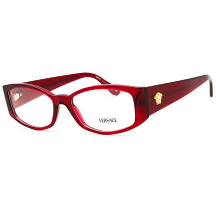 Versace Unisex Eyeglasses - Acetate Transparent Burgundy Full Rim Frame | 0VE3343 5430 ,