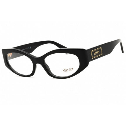 Versace Unisex Eyeglasses - Plastic Black Full Rim Cat Eye Frame, 51mm | 0VE3369 GB1 ,