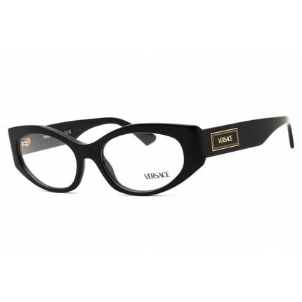 Versace Unisex Eyeglasses - Acetate Black Full Rim Cat Eye Frame, 53mm | 0VE3369 GB1 ,