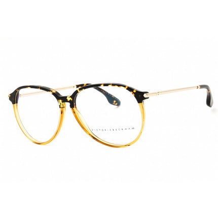Victoria Beckham Unisex Eyeglasses - Acetate Tortoise/Amber Aviator Frame | VB2606 238 ,