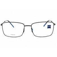 Zeiss Unisex Eyeglasses - Titanium Matte Black Rectangular Frame, 58mm | ZS22103 001 ,