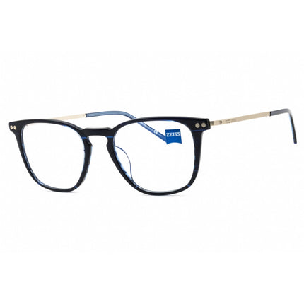 Zeiss Unisex Eyeglasses - Acetate Navy Horn Full Rim Rectangular Frame | ZS22701 462 ,