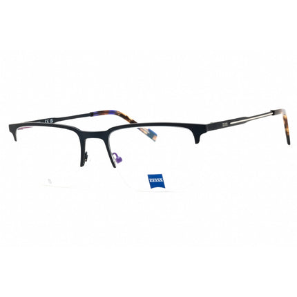 Zeiss Unisex Eyeglasses - Metal Satin Blue Half Rim Rectangular Frame | ZS23125 403 ,