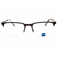 Zeiss Unisex Eyeglasses - Metal Satin Dark Brown Rectangular Shape Frame | ZS23125 201 ,