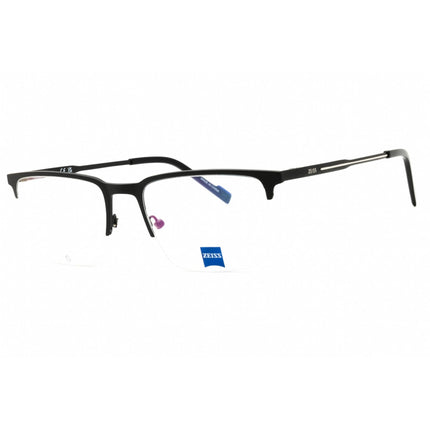 Zeiss Unisex Eyeglasses - Metal Matte Black Half Rim Rectangular Frame | ZS23125 002 ,