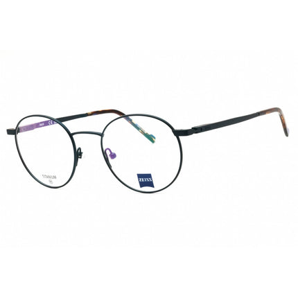 Zeiss Unisex Eyeglasses - Metal Satin Blue Full Rim Round Shape Frame | ZS23141 403 ,