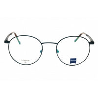 Zeiss Unisex Eyeglasses - Metal Satin Blue Full Rim Round Shape Frame | ZS23141 403 ,