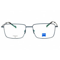 Zeiss Unisex Eyeglasses - Titanium Satin Blue Full Rim Rectangular Frame | ZS24145 403 ,