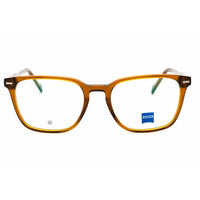 Zeiss Unisex Eyeglasses - Acetate Transparent Brown Rectangular Frame | ZS24549 200 ,