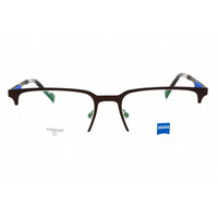 Zeiss Unisex Eyeglasses - Titanium Satin Brown Rectangular Shape Frame | ZS25160 203 ,