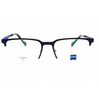 Zeiss Unisex Eyeglasses - Titanium Satin Blue Half Rim Rectangular Frame | ZS25160 403 ,