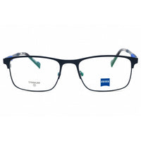 Zeiss Unisex Eyeglasses - Titanium Satin Blue Full Rim Rectangular, 53mm | ZS25161 403 ,