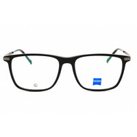 Zeiss Unisex Eyeglasses - Acetate Black Full Rim Rectangular Frame, 55mm | ZS25723 001 ,