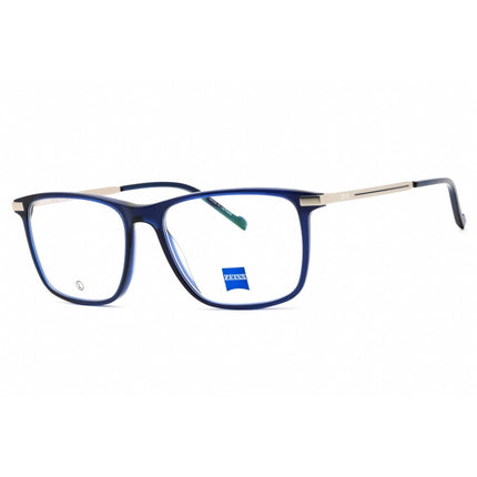 Zeiss Unisex Eyeglasses - Acetate Transparent Blue Rectangular, 55mm | ZS25723 400 ,